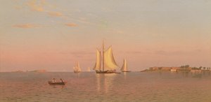 Pohled na Boston Harbour poblíž Castle Island, 1872